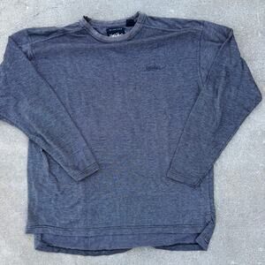 Massimo Long Sleeve Shirt Textured Pullover‎ 90s Vintage Mens XL Gray Streetwear